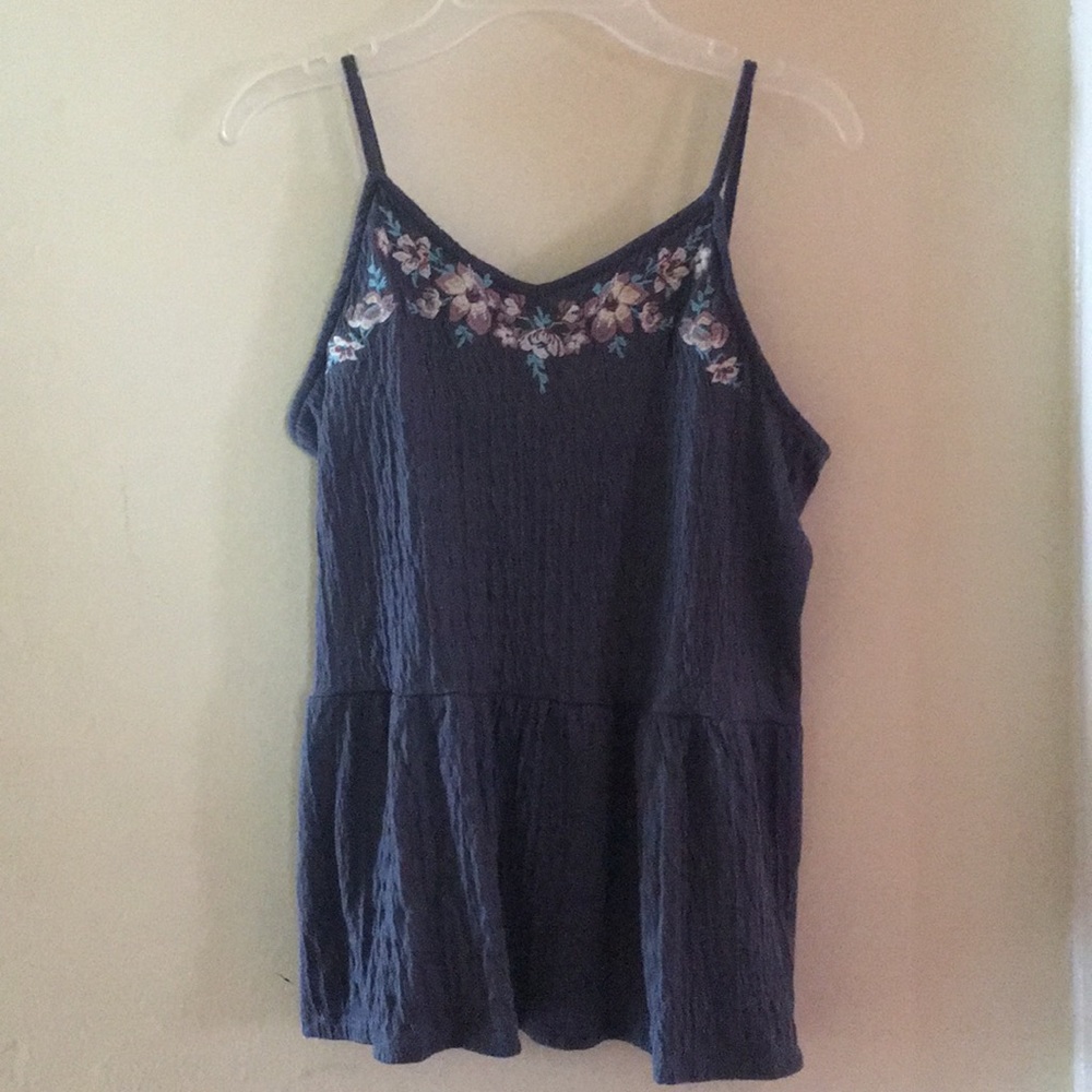 Art Class tank top with flowers